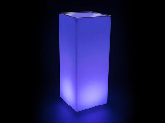 LED Stehtisch/Cube mit Glasplatte