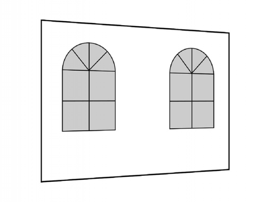 Seitenwand mit Fenster für Pavillons