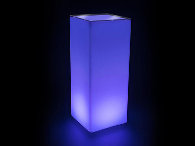LED Stehtisch/Cube mit Glasplatte