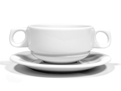 Suppentasse mit Untertasse